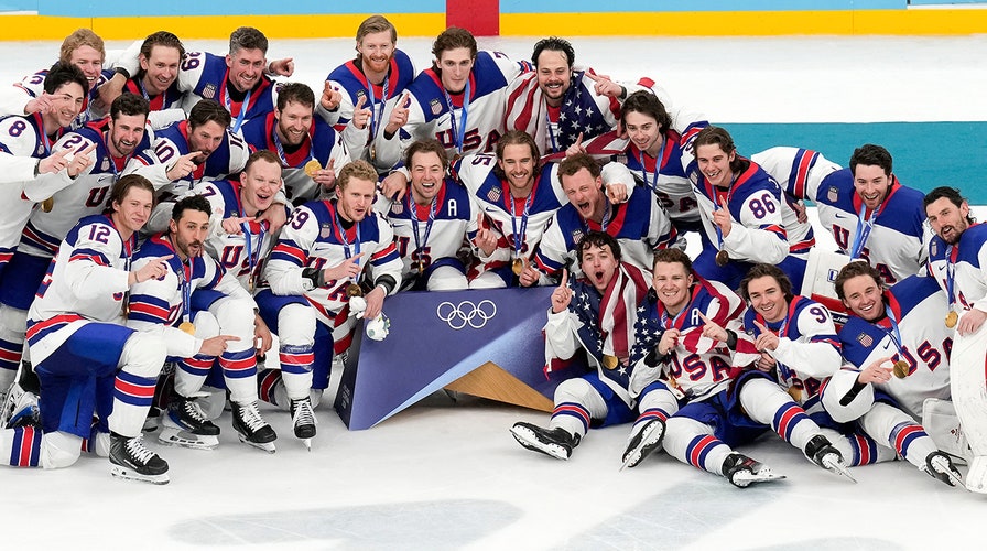 Team USA men's hockey team makes triumphant return to US after winning Olympics gold