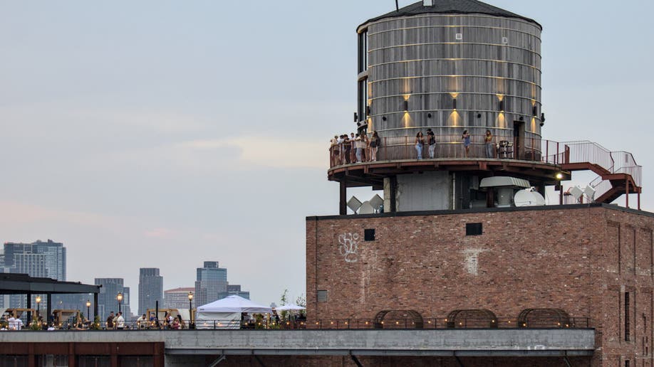 A rooftop bar at the Arlo Williamsburg hotel where AOC stayed in 2025 on her campaign's dime