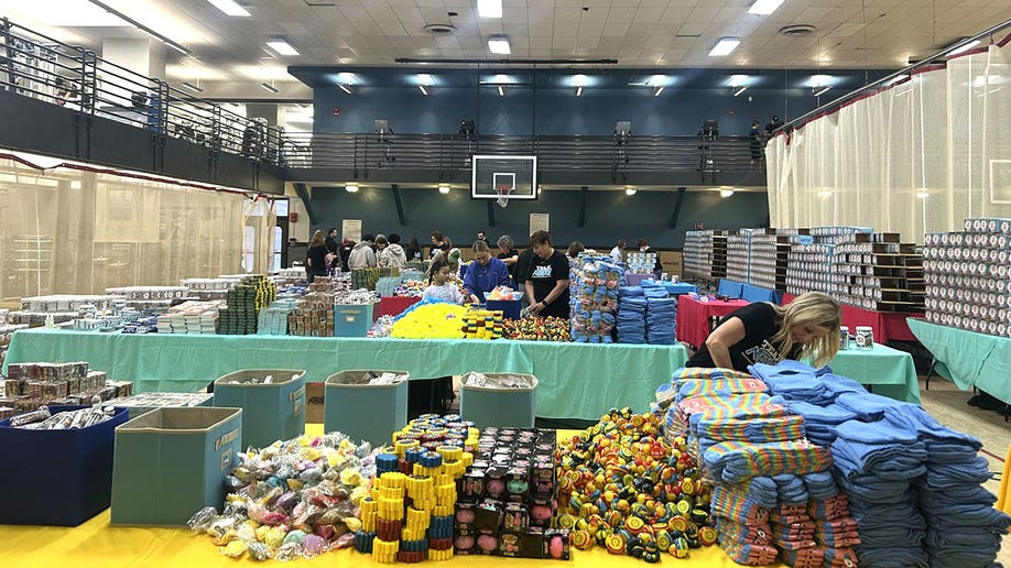 Packing materials for the Mobile Joy Jars event in Virginia.