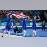 Team USA men's team pursuit celebrates
