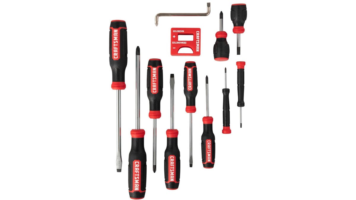 Find Philips head, flat head and hex screwdrivers. 