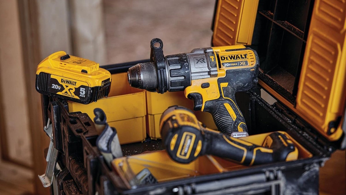 Get through tough materials with DeWalt's hammer drill.
