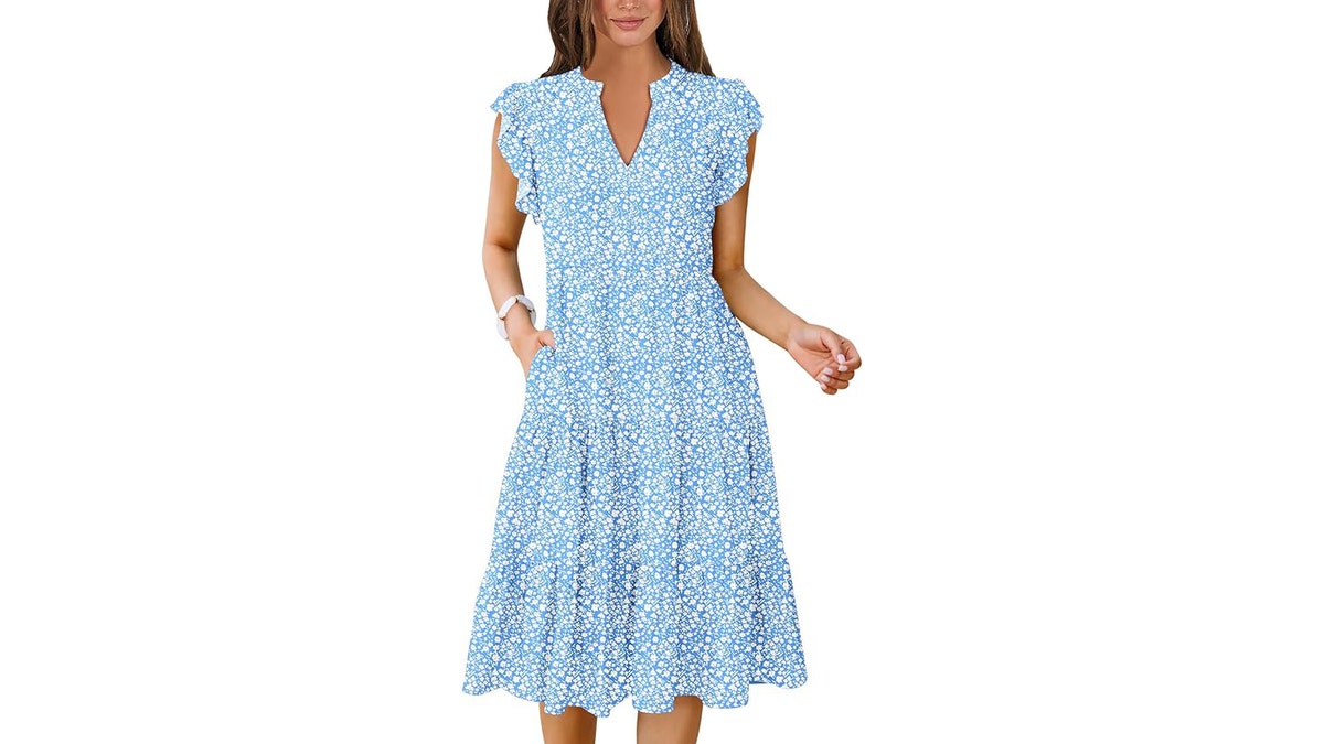 Choose a seasonal floral print or go with one of the solid colors. 