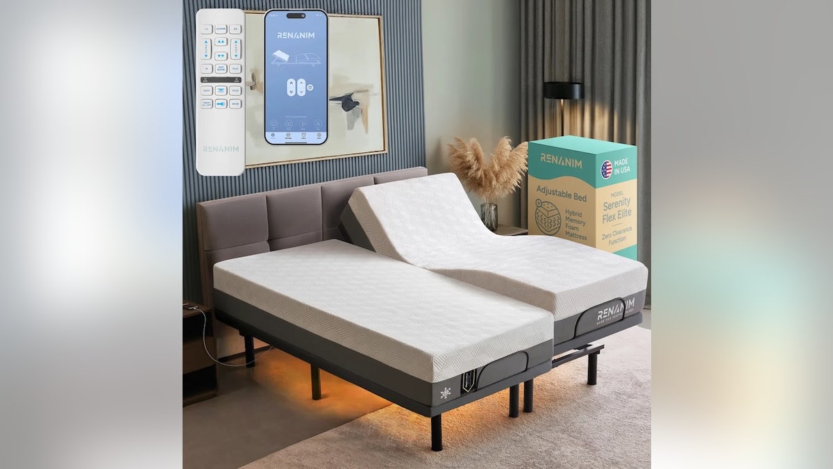 Get a frame and hybrid mattress all in one.