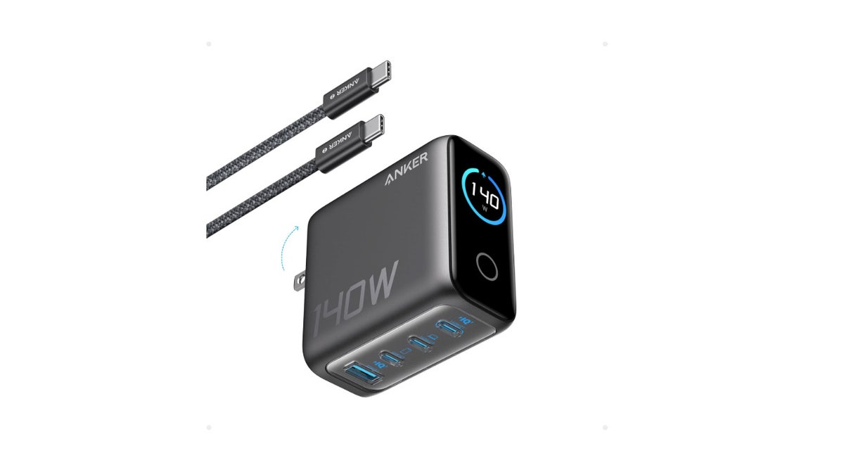 Charge two laptops at once.