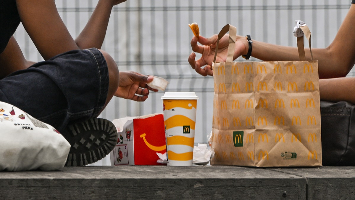 Teens eating McDonald's