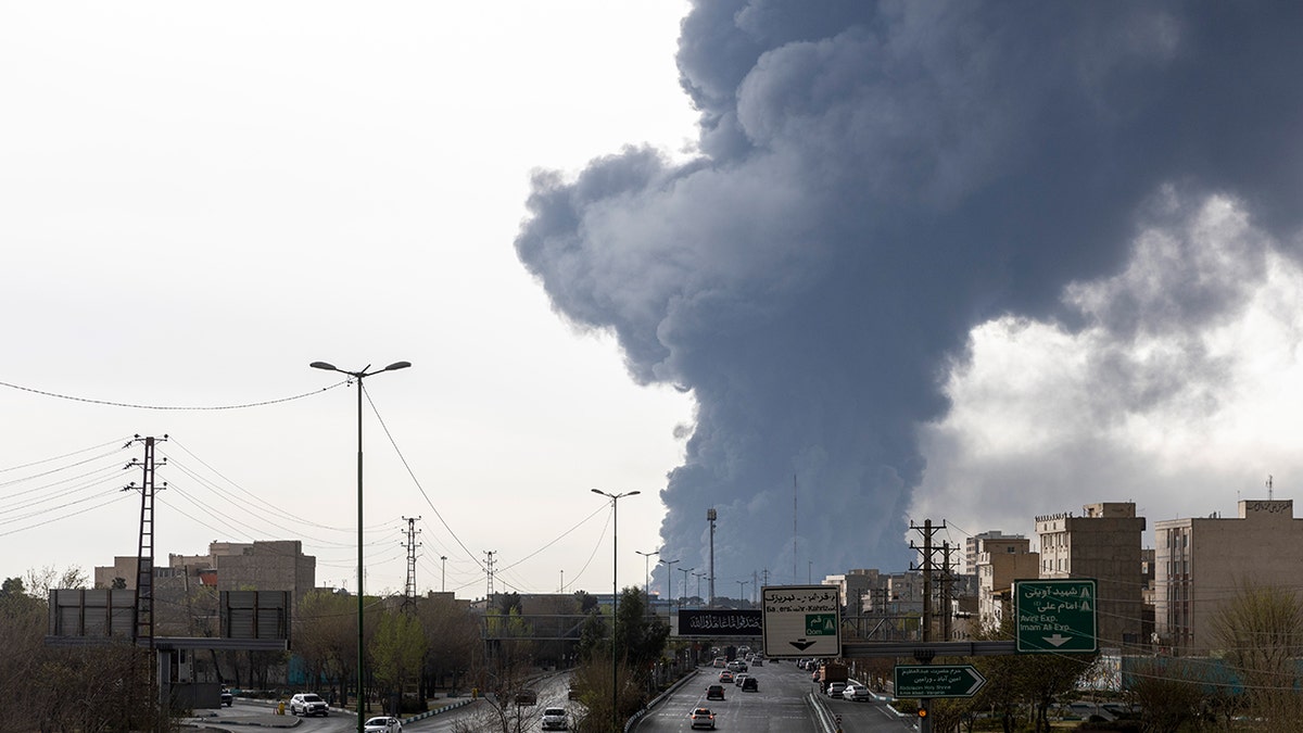 Billowing smoke in Iran