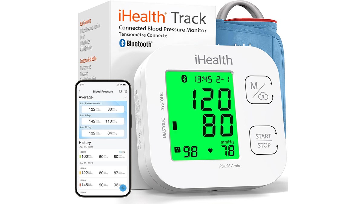  Stay on top of your health with this blood pressure monitor.