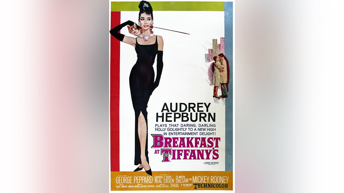Audrey Hepburn on the "Breakfast at Tiffany's" movie poster