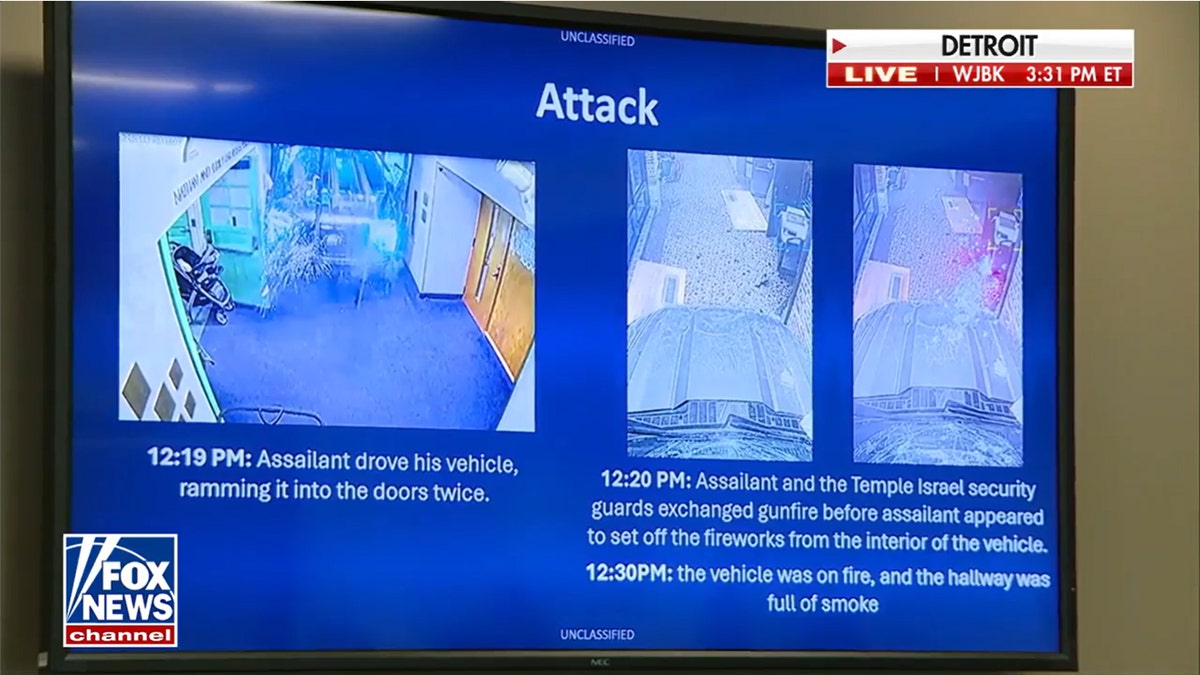 footage of car ramming building