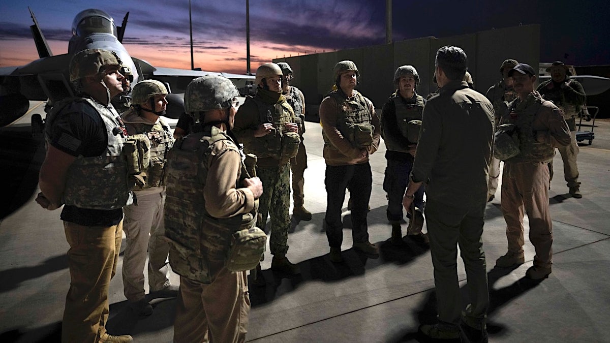 CENTCOM troops listen to war secretary pete hegseth