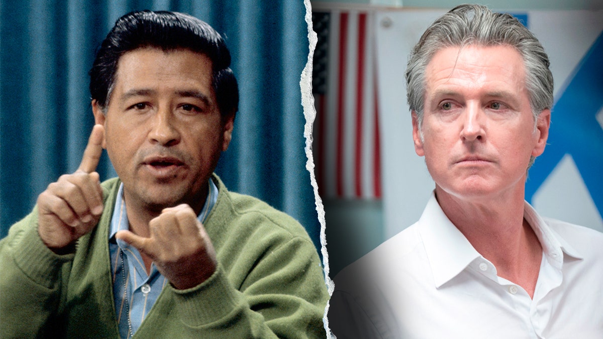 Cesar Chavez e Gavin Newsom