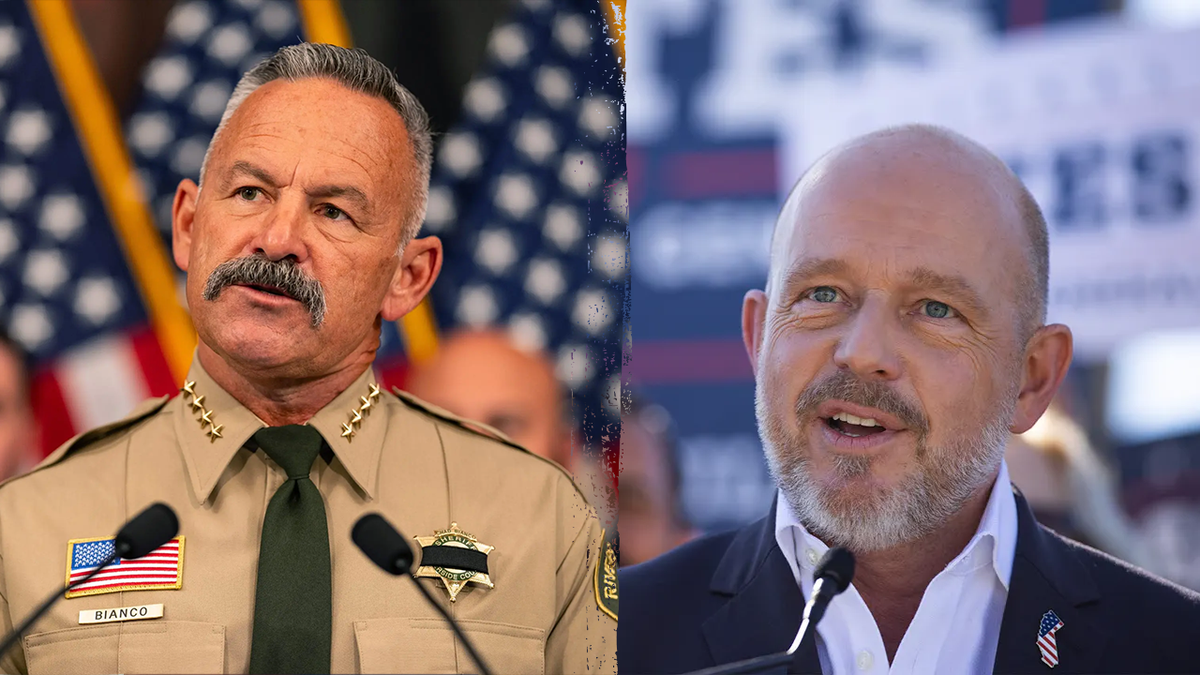 Chad Bianco beside Steve Hilton