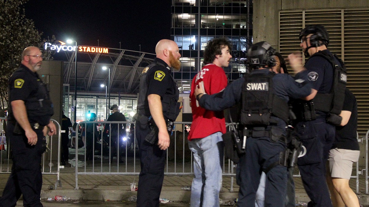 Cincinnati police officers at The Banks