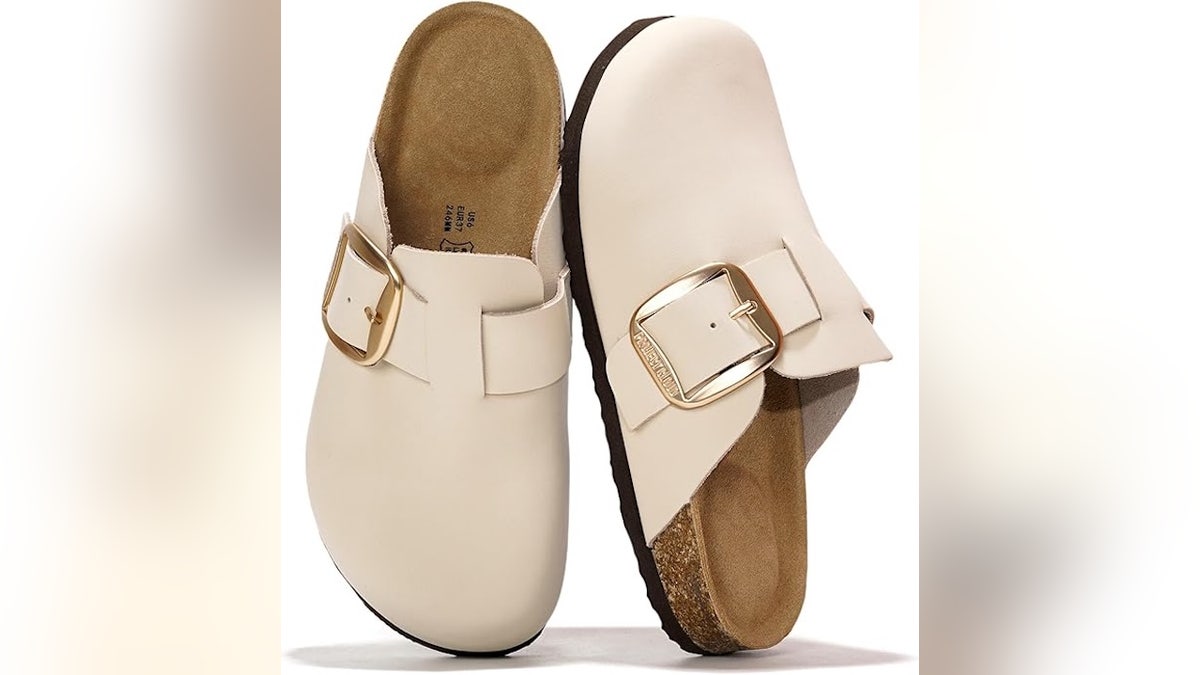 Keep your feet happy with a cushioned footbed.