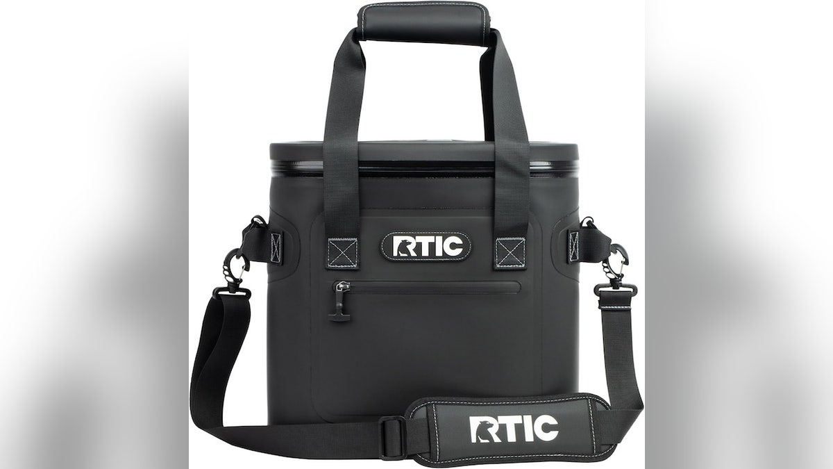 This cooler keeps drinks and snacks cold for hours.