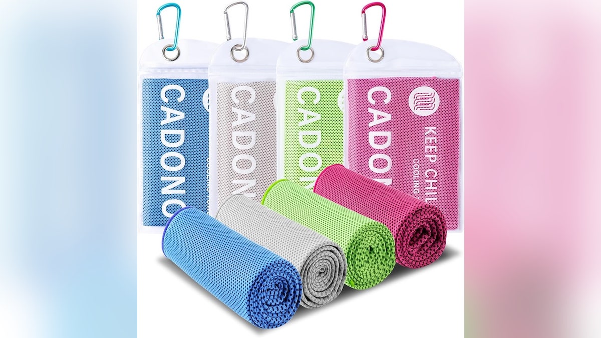 Wet and shake the towels to activate them.