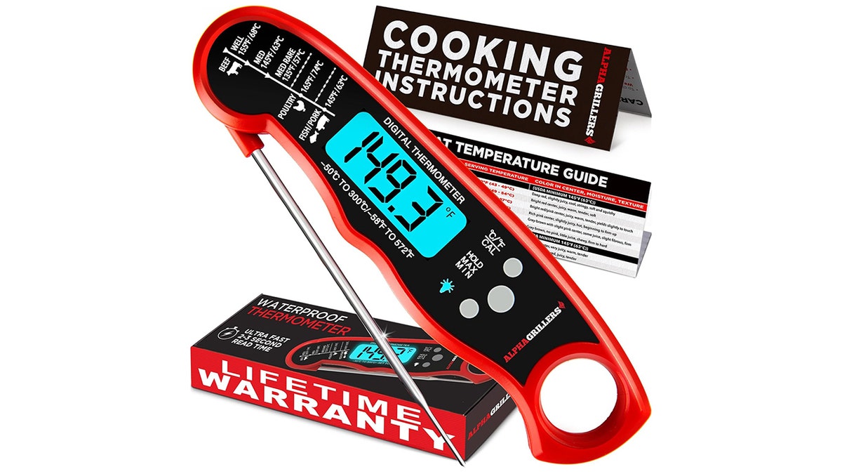 Get quick temperature readings on your meats.