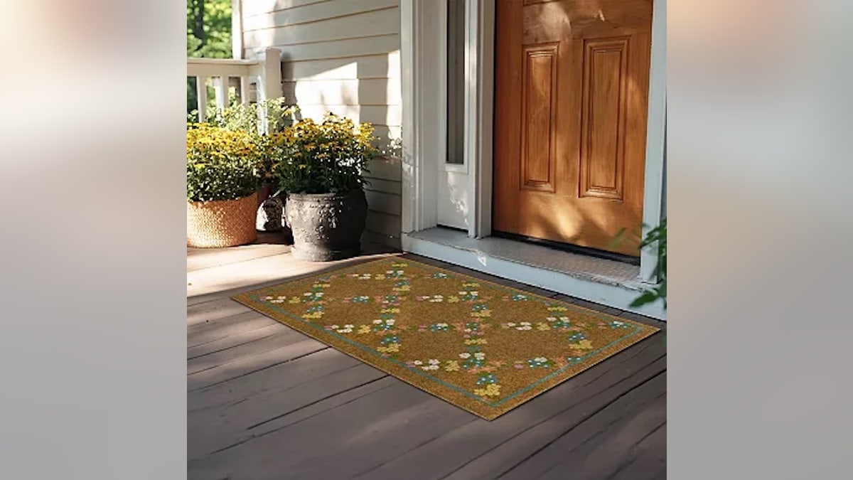 Greet spring with a floral doormat.