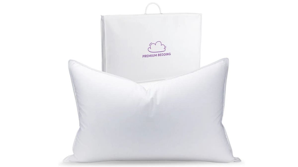 Upgrade your sleep with this premium goose down pillow.