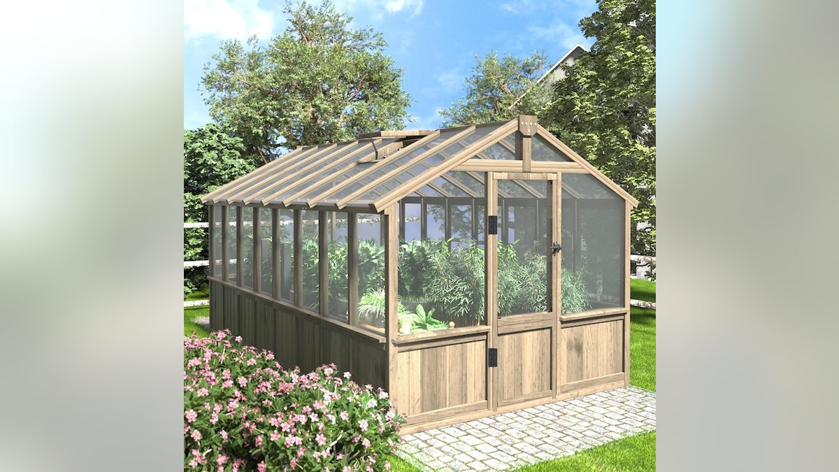 The clear roof panels let in sunlight while helping block out harmful UV rays.