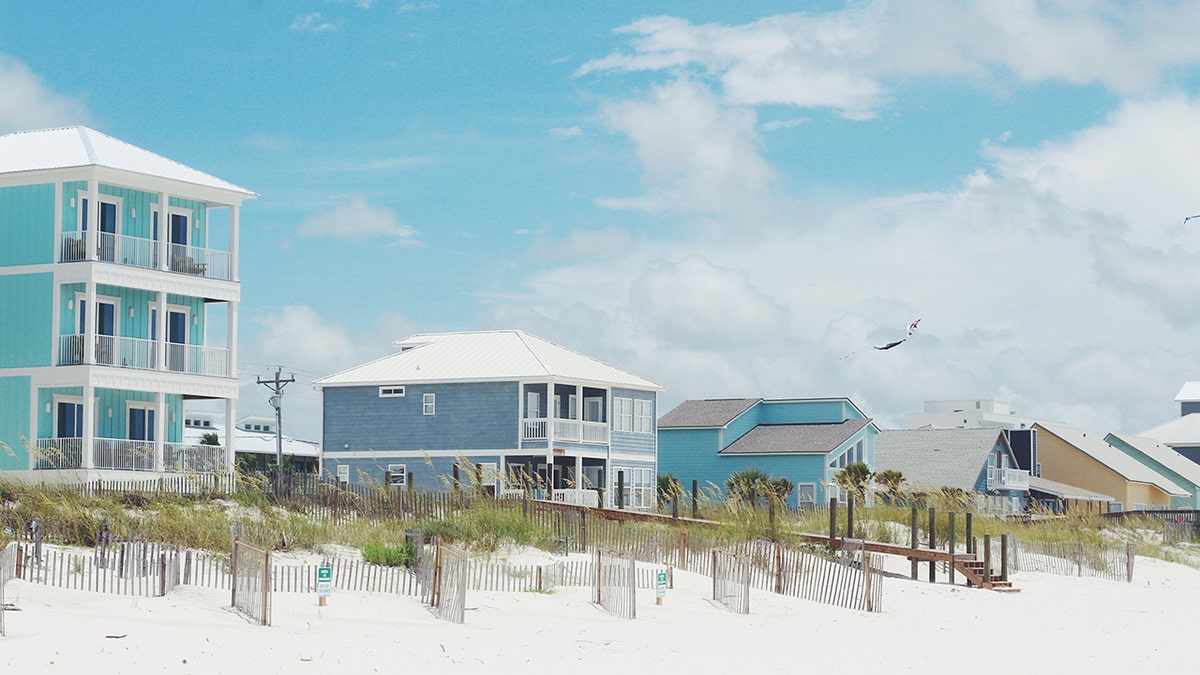 Homes along Gulf Shores, Alabama