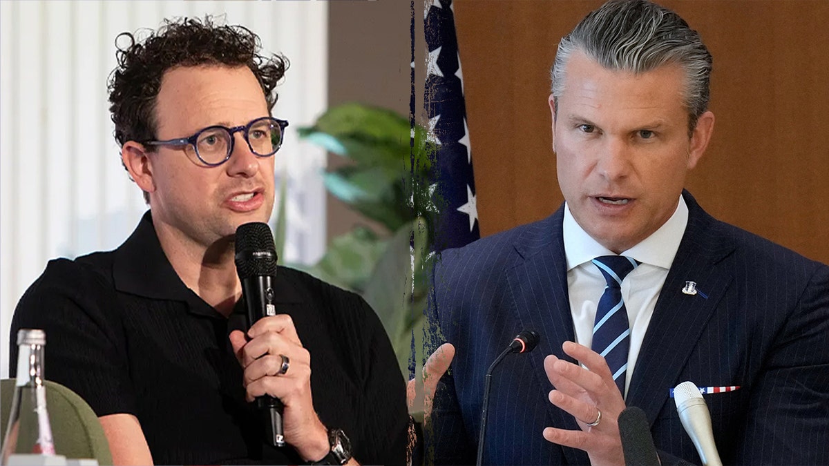 Anthropic CEO Dario Amodei and Department of War Pete Hegseth standing together