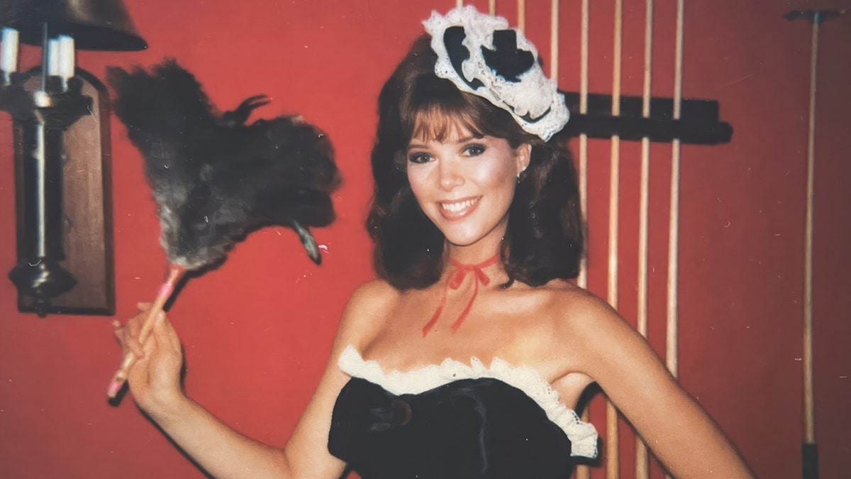 Holly Hallstrom dressed as a French maid.