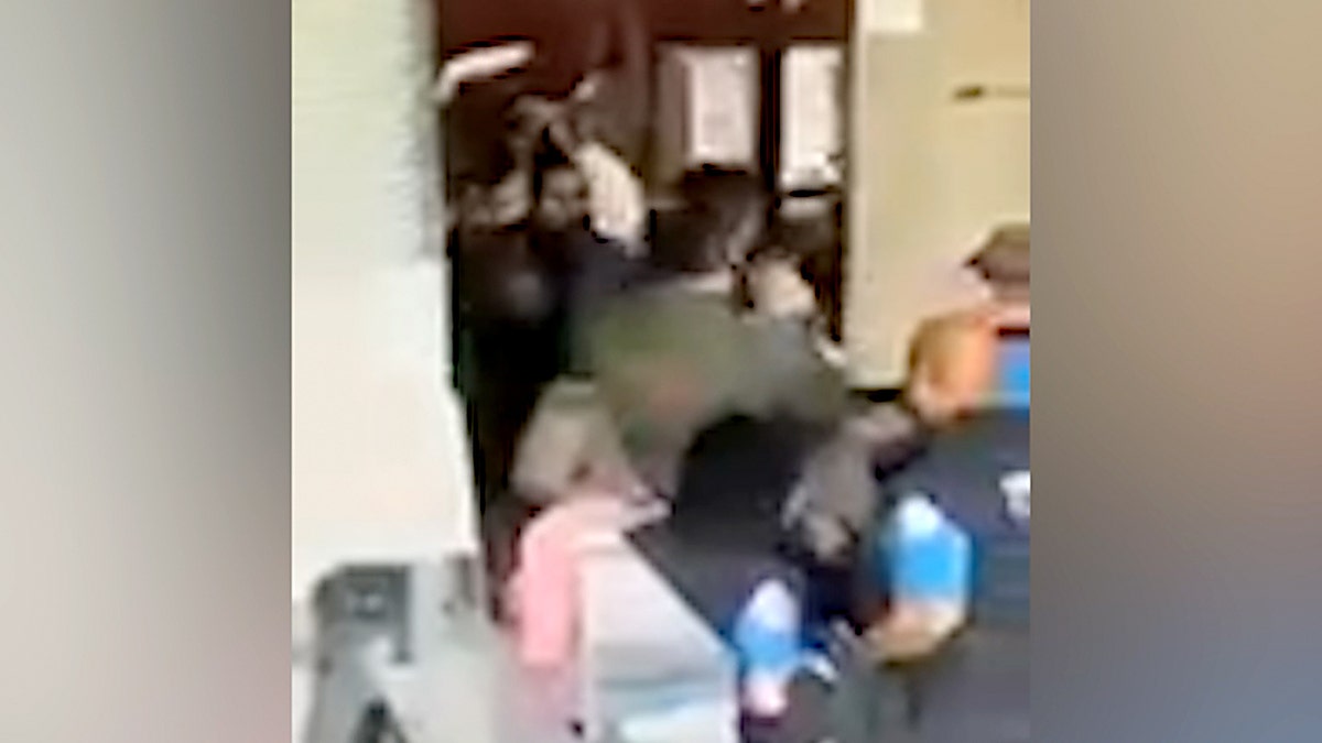 Security footage astatine  JFK airport. 