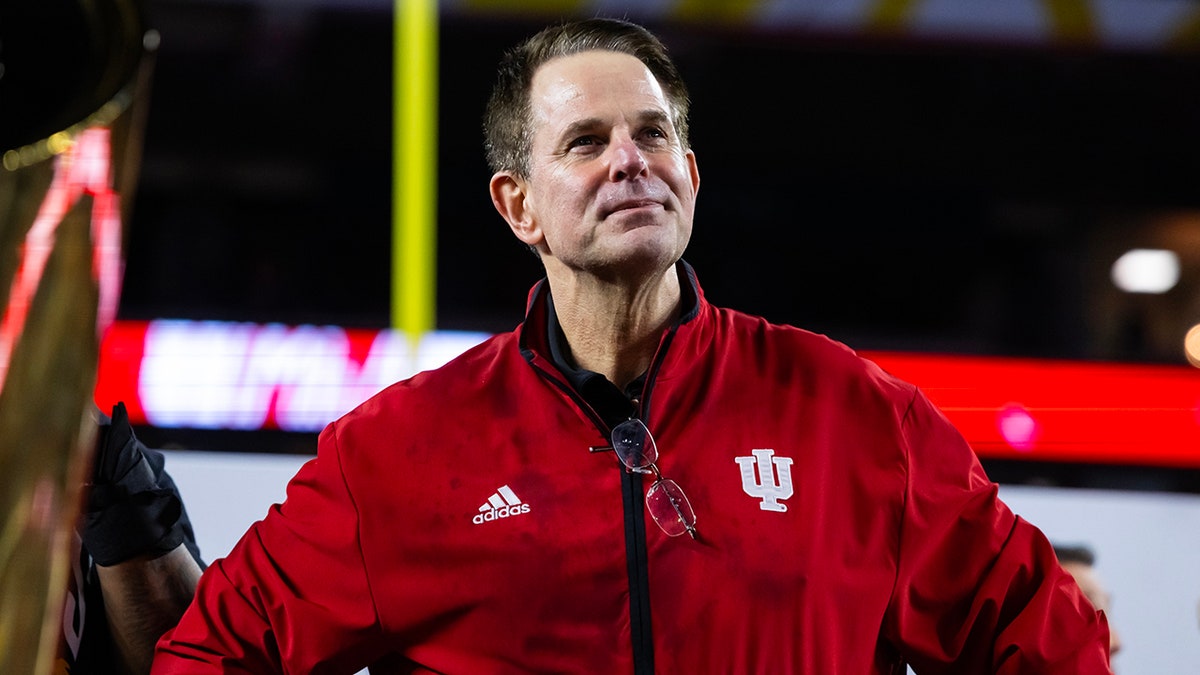 Indiana Hoosiers head coach Curt Cignetti stands on the field at Hard Rock Stadium
