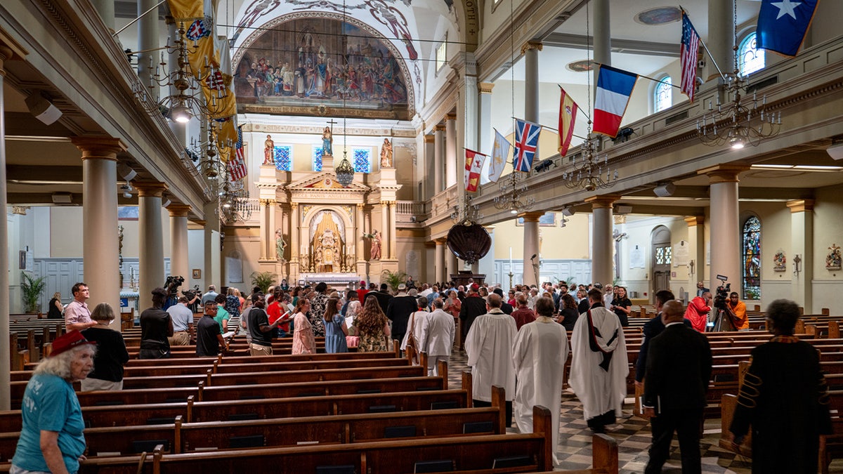 Interior photo of St. Louis Cathedral in New Orleans
