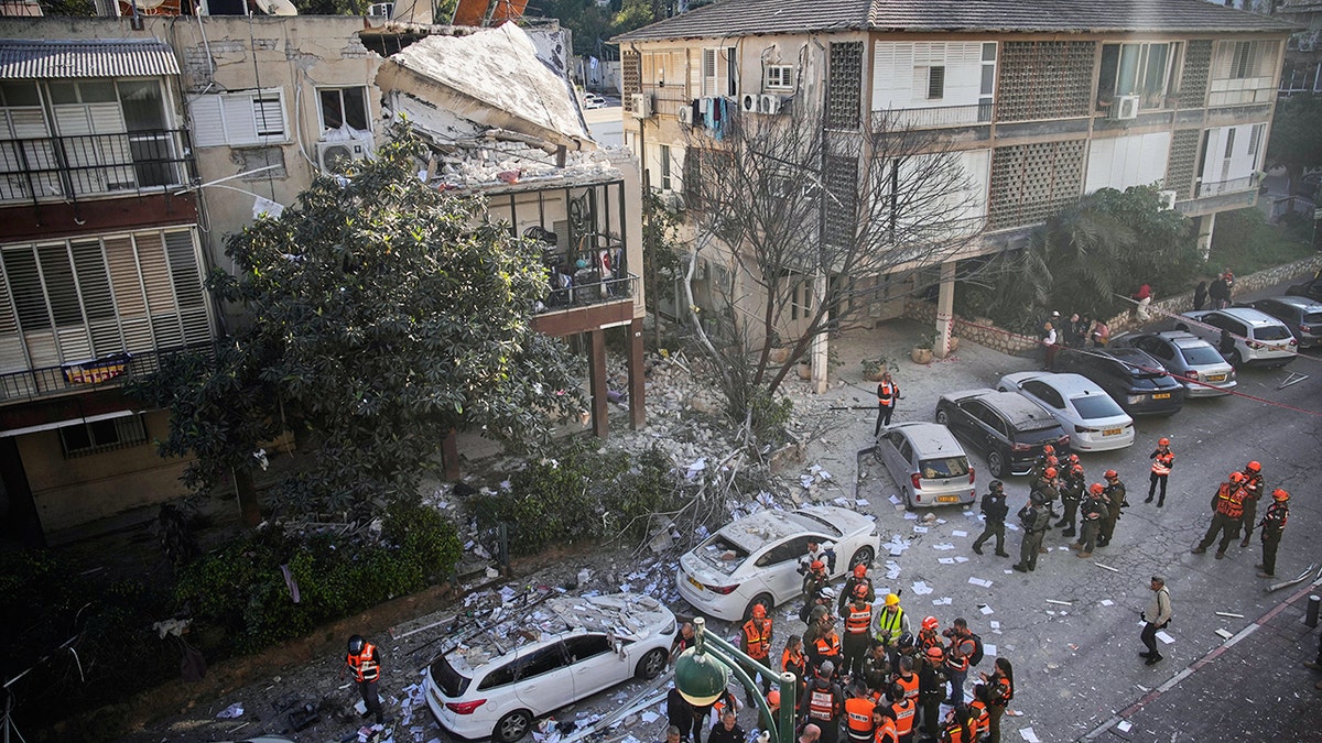Israeli apartment building damaged after Iranian attack