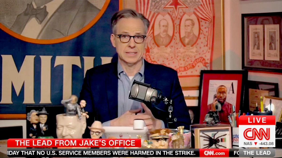 Jake Tapper anchoring from his office