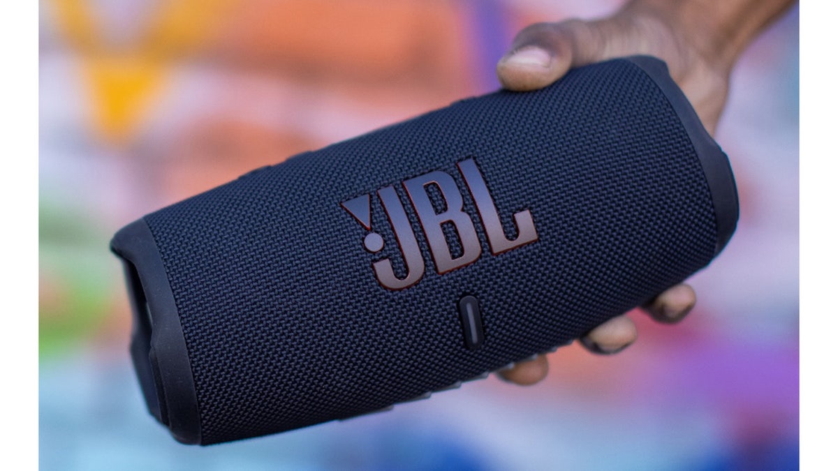 Take this waterproof speaker along with you, rain or shine.