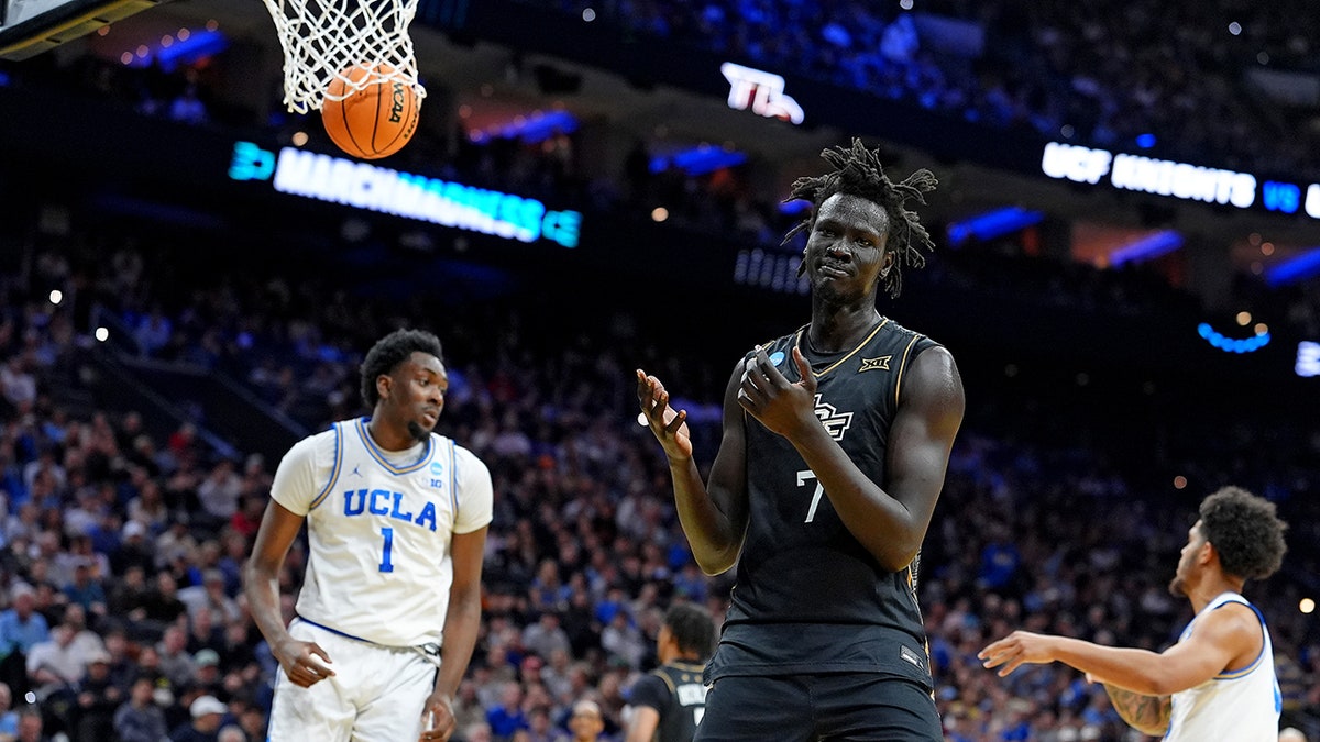 John Bol reacts in first half