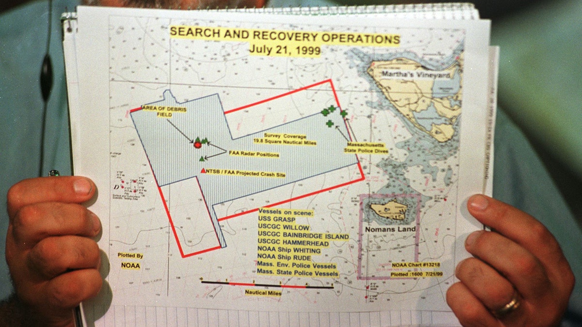 Search and rescue map for John F. Kennedy Jr.