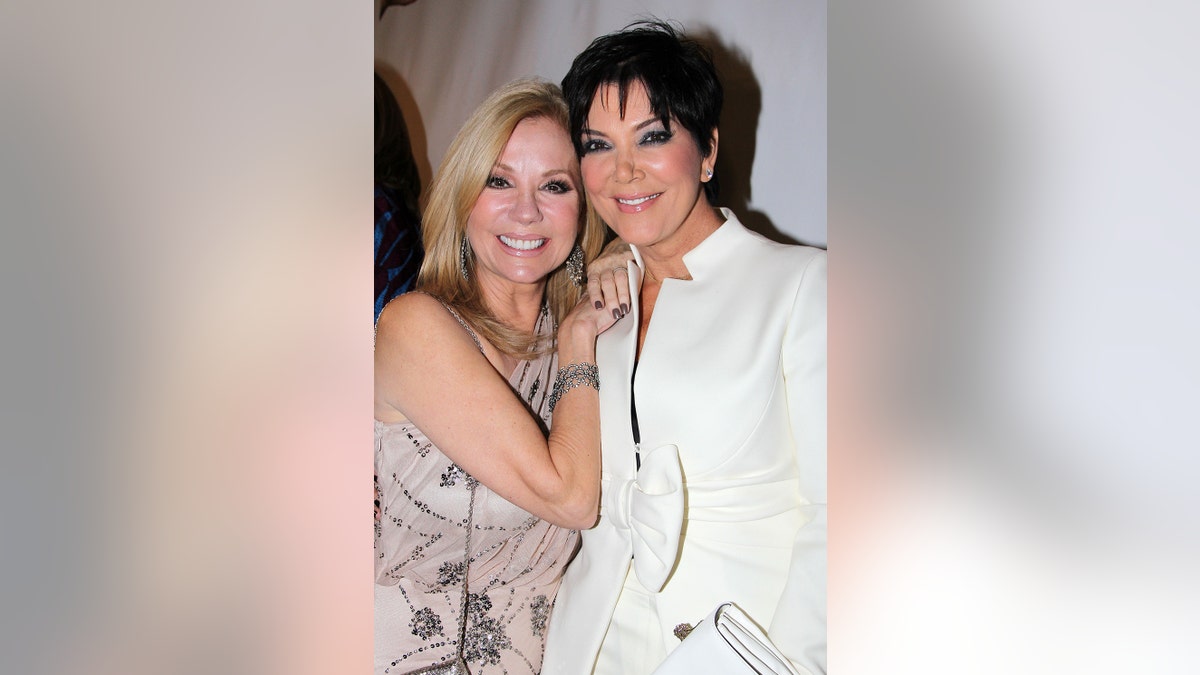 Kathie Lee Gifford posing with Kris Jenner.