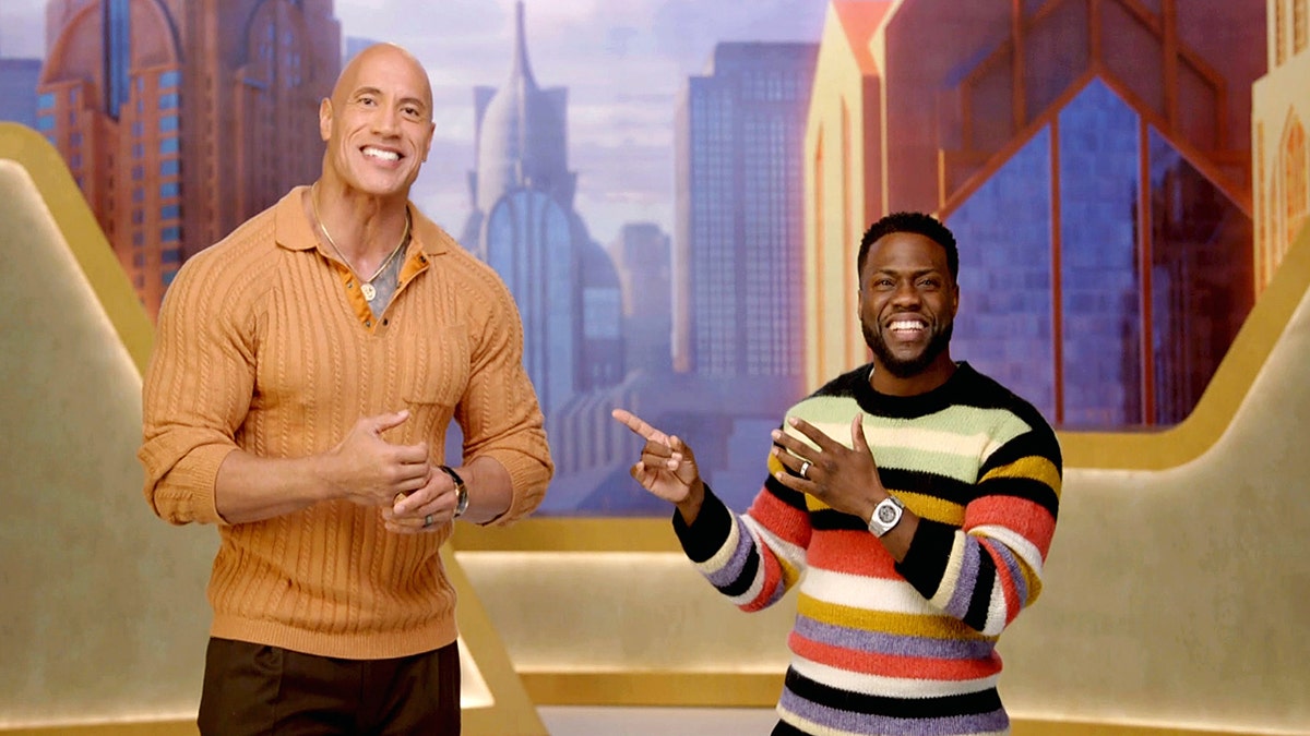 Kevin Hart with Dwayne Johnson