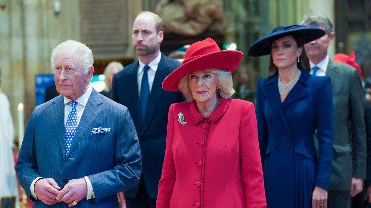 Royal family inside Westminster Abbey for Commonwealth Day