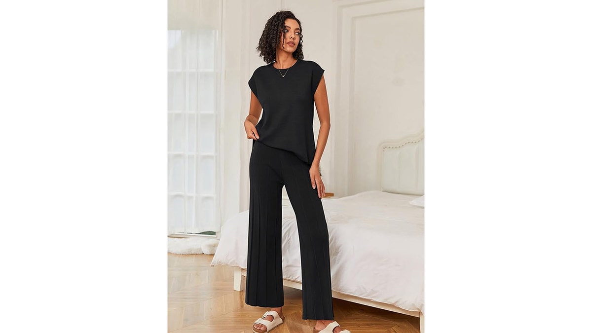 Go for a polished look in this stylish but comfy set.