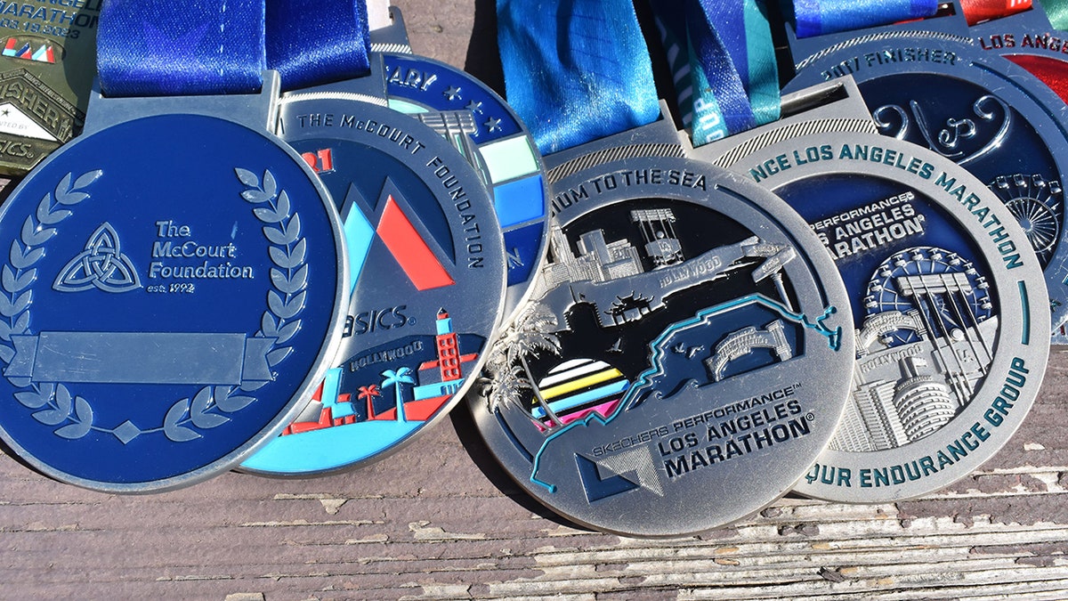 Marathon medals from 2025