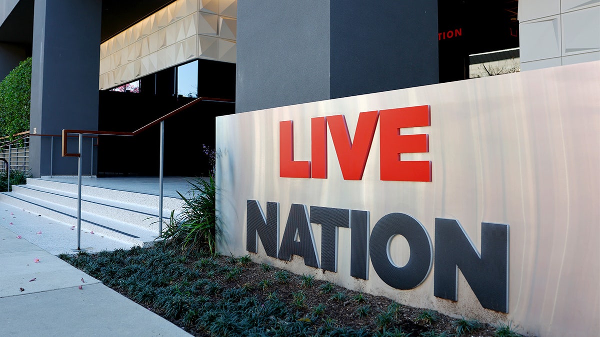 Live Nation logo displayed at corporate office.