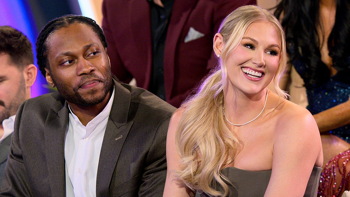 Christine Hamilton and Vic St. James filming the season 10 reunion of "Love Is Blind."