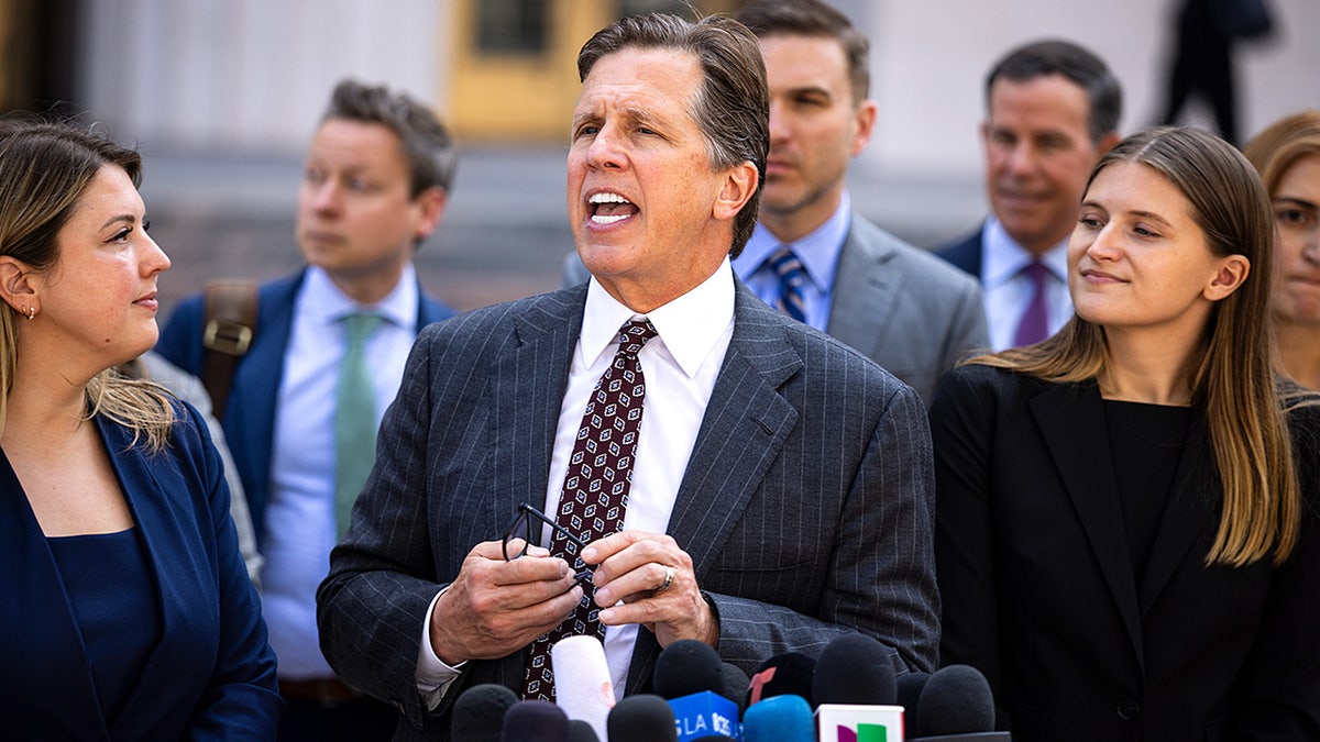 Attorney Mark Lanier speaks to reporters following jury verdict in social media lawsuit.