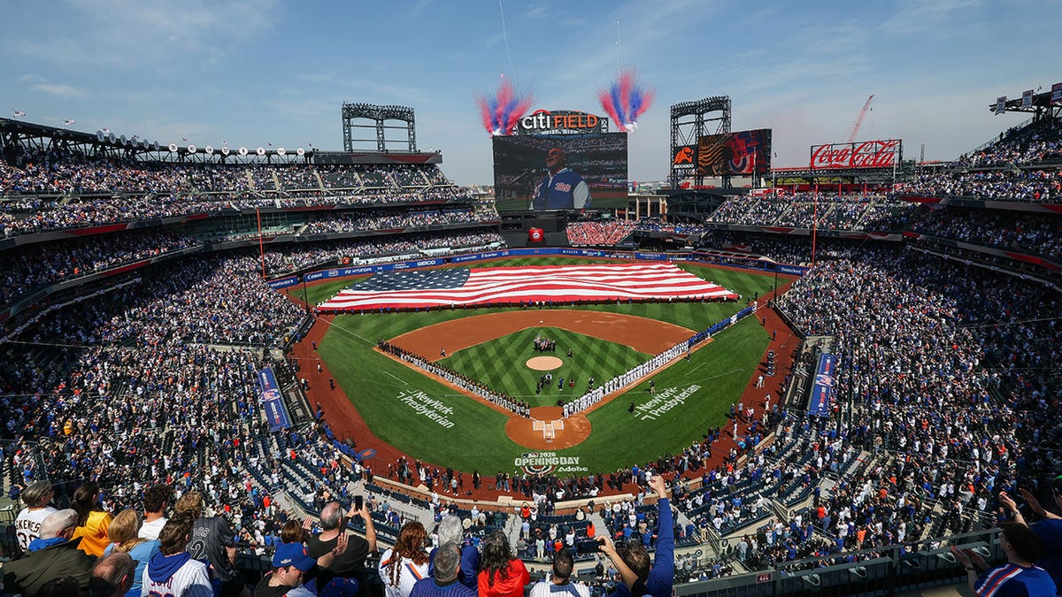 American flag at Citi Field