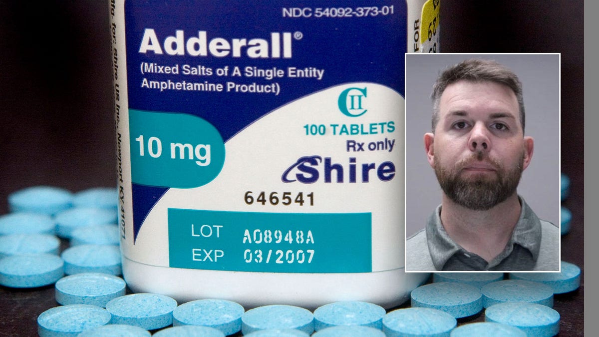 Michael Tapscott and an image of Adderall