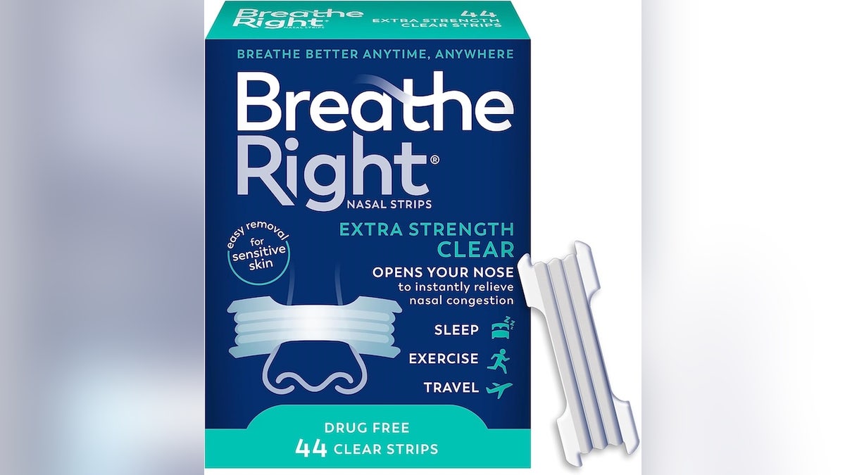 Breathe easier at night with these flexible nasal strips.