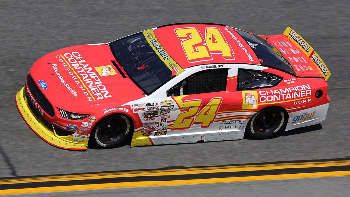 Daniel Dye car during the Daytona ARCA 200