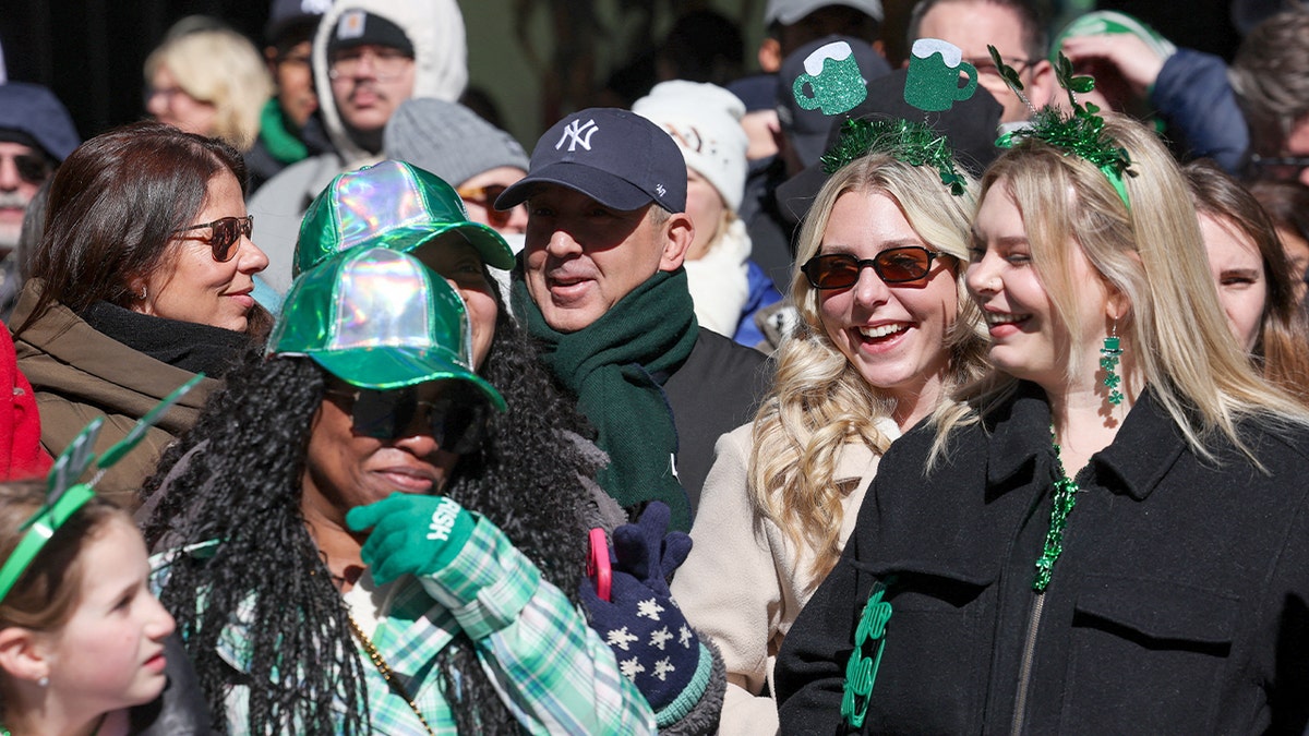Crowds line Fifth Avenue as participants march in New York City’s St. Patrick’s Day Parade.