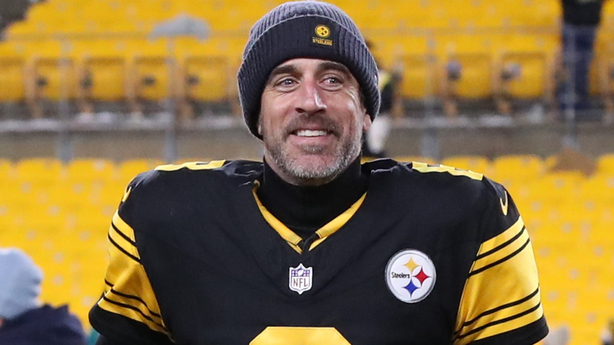 Aaron Rodgers smiles
